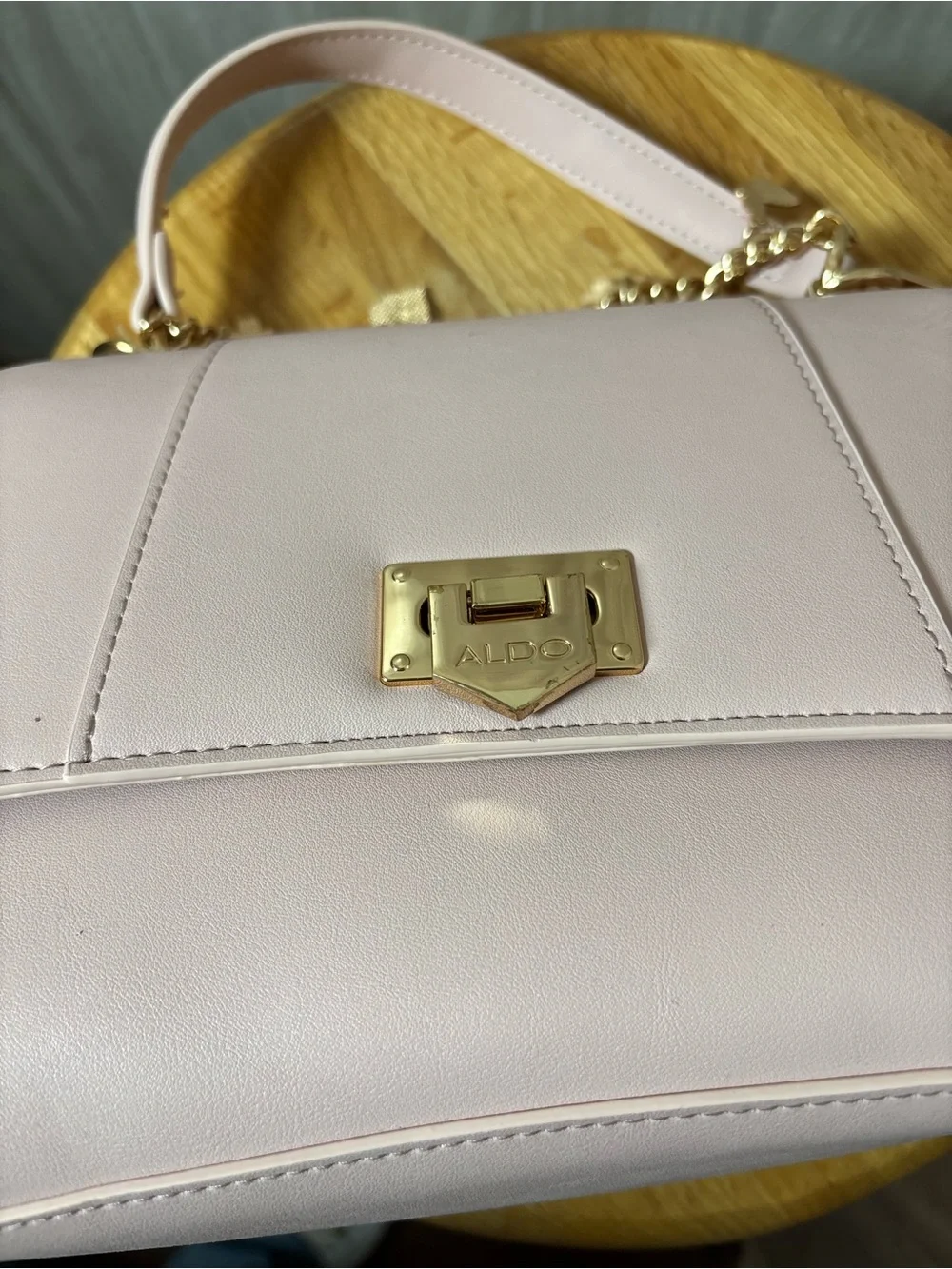 ALDO Light Pink Structured Charm Handbag Excellent Condition - Picture 11 of 14